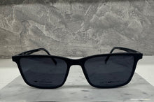 Carica l'immagine nel visualizzatore di Gallery, Eyewear CentroStyle F0074 59 002 000 59 18 155 Mat Black + Clip On Yellow