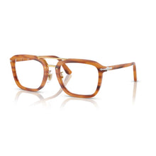 Carica l'immagine nel visualizzatore di Gallery, Reading Glasses Persol 0204-V 960 52 21 140 Stripped Brown + Hoya Lens Hand Made in Italy