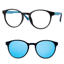 Carica l'immagine nel visualizzatore di Gallery, Eyewear CentroStyle Kids F0283 45 202 000 Black Azure 45 18 135 + Clip On