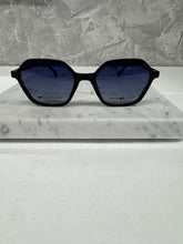 Carica l'immagine nel visualizzatore di Gallery, Eyewear CentroStyle F0497 52 002 000 52 18 140 Matt Black +Clip On Blue gradient lens
