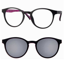 Carica l'immagine nel visualizzatore di Gallery, Eyewear CentroStyle Kids F0283 45 135 000 Black Fuxia 45 18 135 + Clip On
