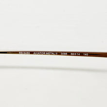 Carica l'immagine nel visualizzatore di Gallery, Reading Glasses Ray Ban 6489 Aviator 3086 Legend Gold 58 14 140 + Hoya Lens
