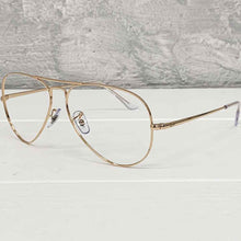 Carica l'immagine nel visualizzatore di Gallery, Reading Glasses Ray Ban 6489 Aviator 3094 Rose Gold 58 14 140 + Hoya Lens
