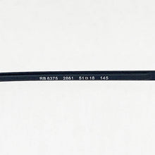 Carica l'immagine nel visualizzatore di Gallery, Reading Glasses Ray Ban 6375 2861 51 18 145 Black on Silver + Hoya Lens
